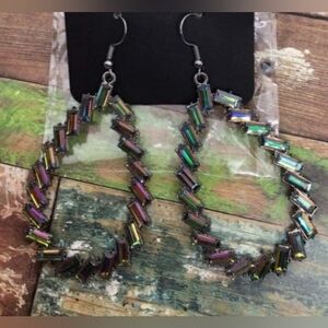 Iridescent Hoop Earrings